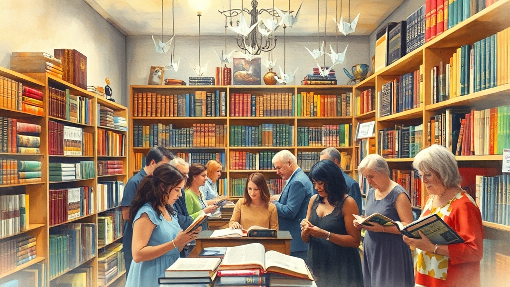 서점 판매 품목 안내 (watercolor 스타일)