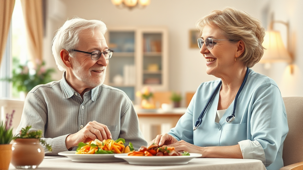 프리미엄 요양시설 선택 기준 (watercolor 스타일)