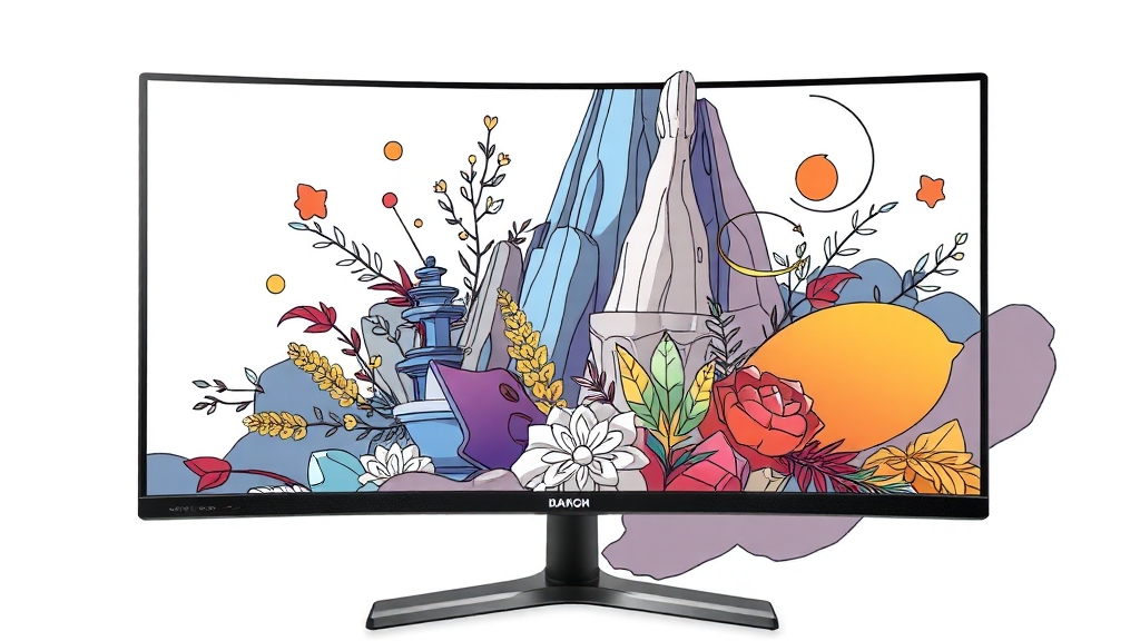 QHD 모니터 패널 종류 (illustration 스타일)