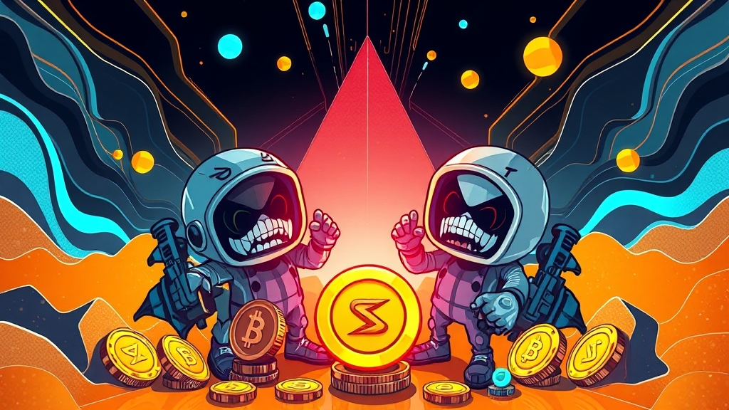 밈 코인과 NFT의 가치 (illustration 스타일)