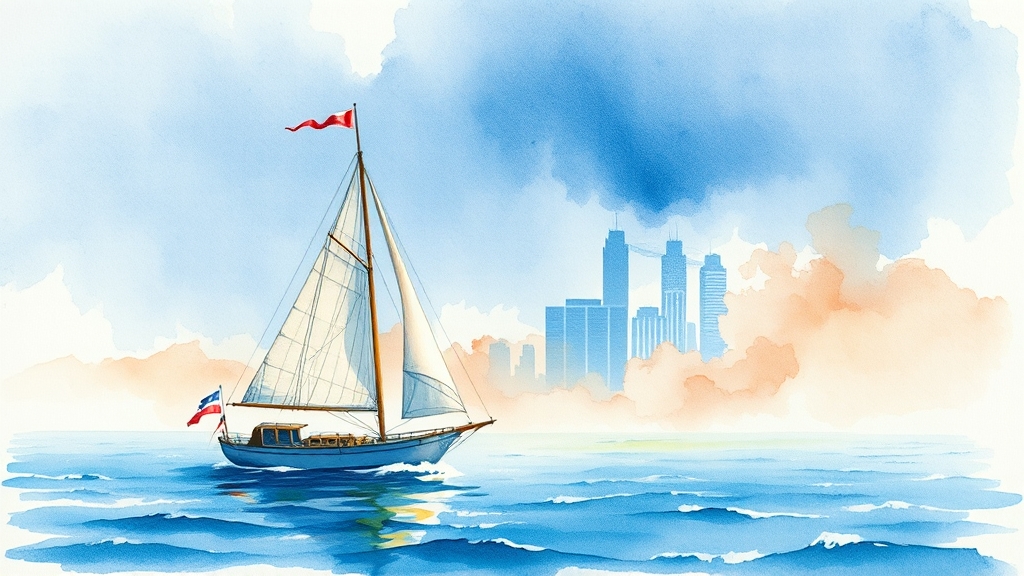 한미 정상회담 이후 주가 상승 (watercolor 스타일)