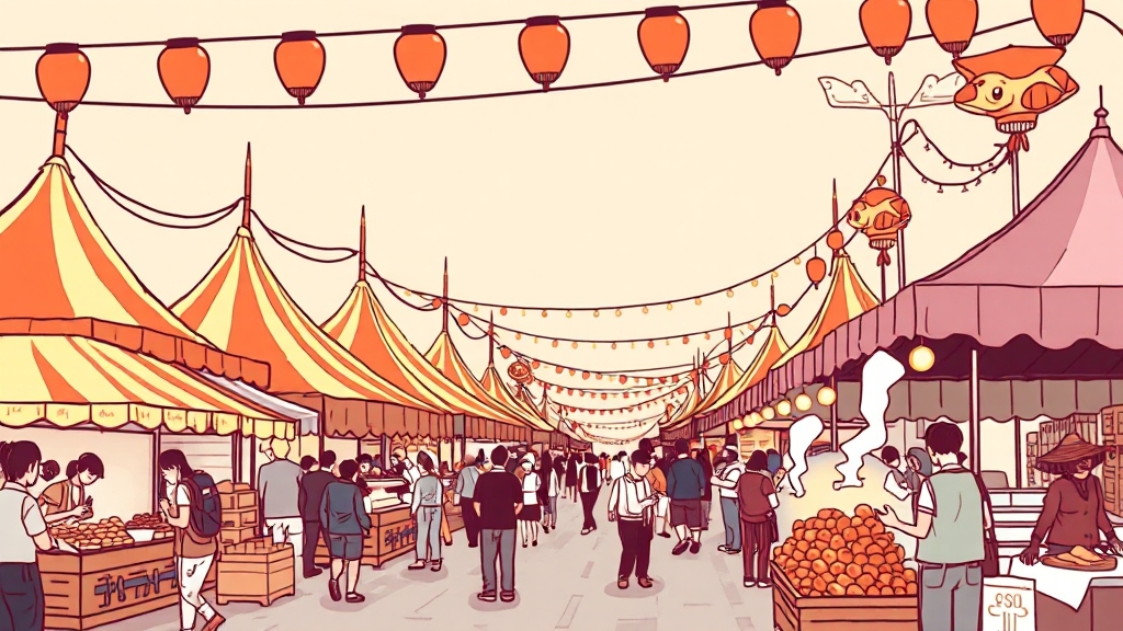 먹거리 및 편의시설 (illustration 스타일)