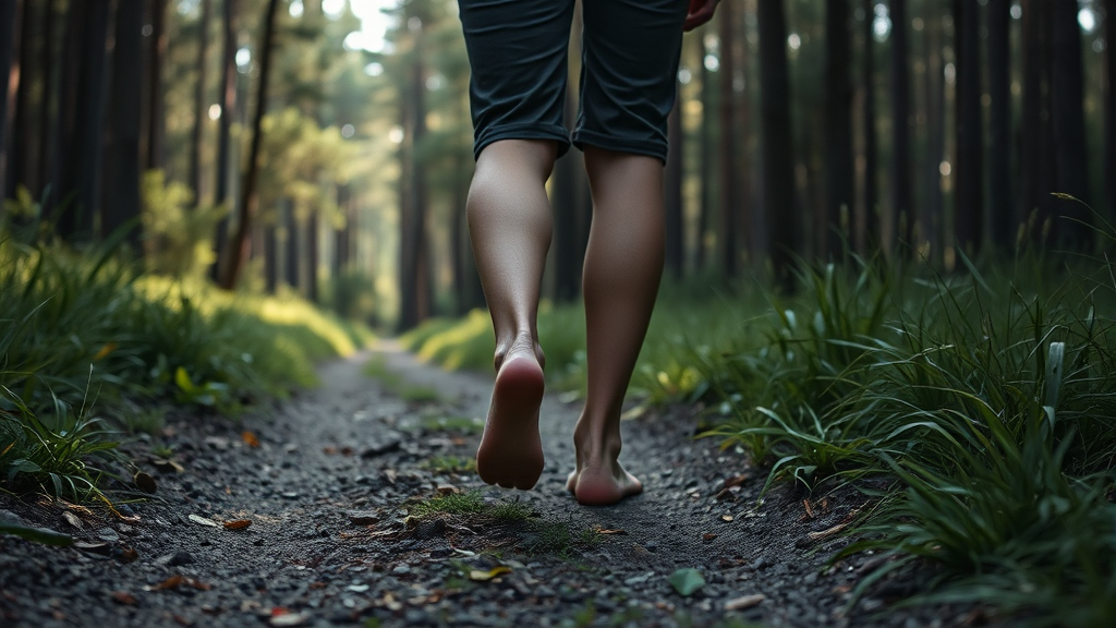 초당산 맨발길에서 얻는 시너지와 힐링 후기 (realistic 스타일)