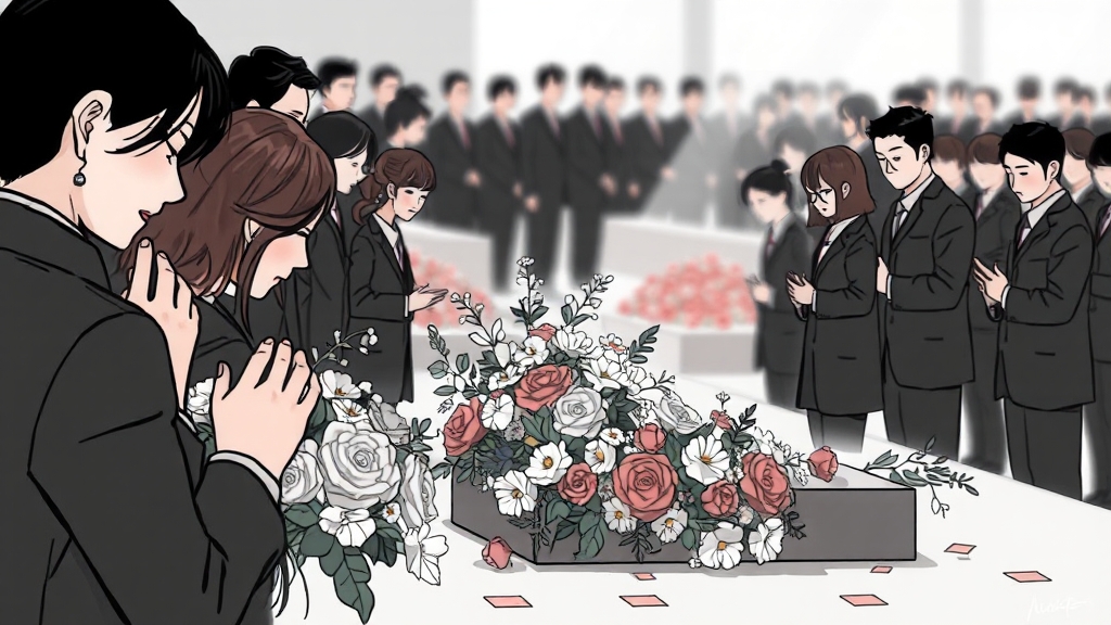 장례식장 조문 예절 및 주의사항 (illustration 스타일)