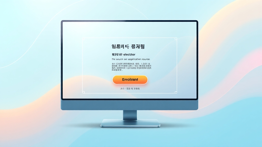 교육 신청, 이렇게 하세요! (illustration 스타일)