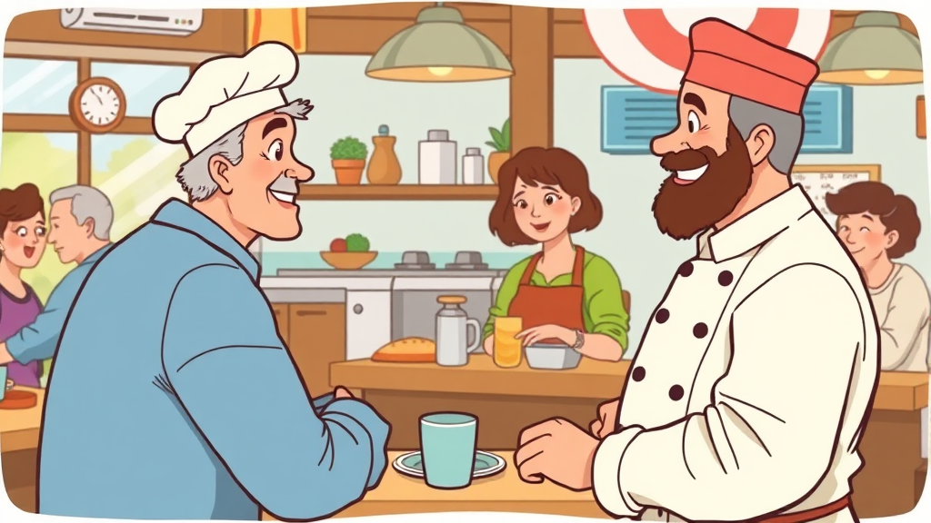 D씨의 고향을 위한 헌신 (cartoon 스타일)