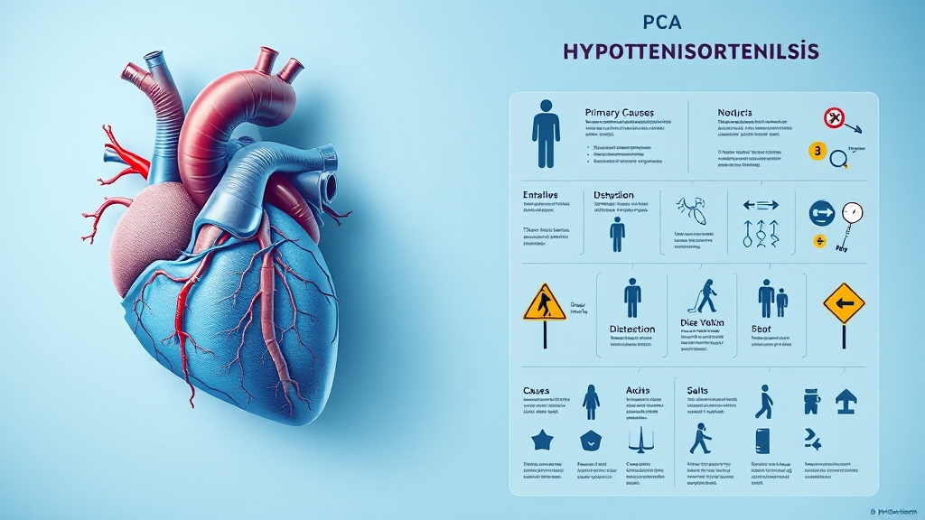 저혈압의 원인: 종류별 분석 (realistic 스타일)