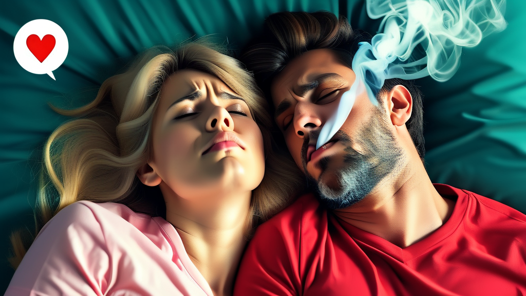 스트레스, 수면, 금연: 콜레스테롤에 미치는 영향 (realistic 스타일)