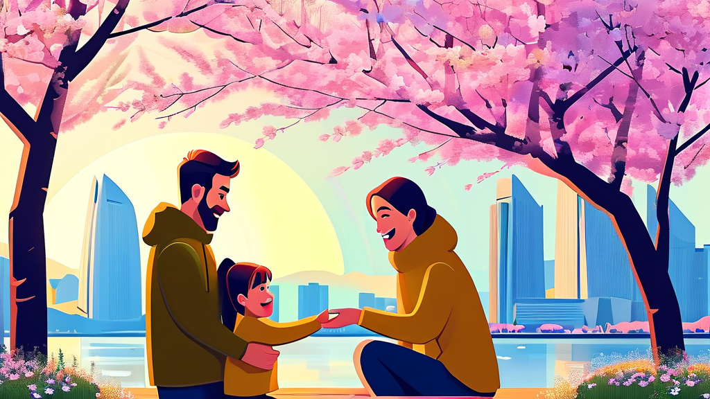 구리 벚꽃축제 즐기기: 팁과 추천 코스 (illustration 스타일)