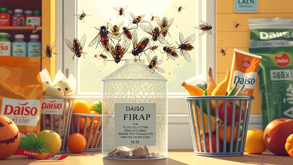 다이소 초파리 퇴치제 & 트랩 (illustration 스타일)