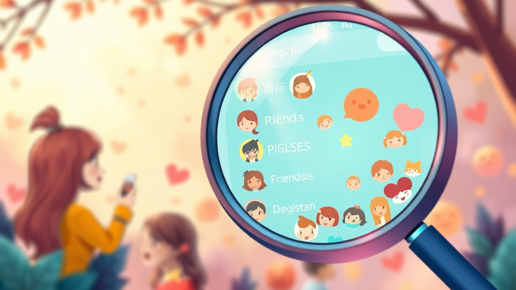 카톡 친구 목록 관리: 숨김/차단 친구 확인 (realistic 스타일)