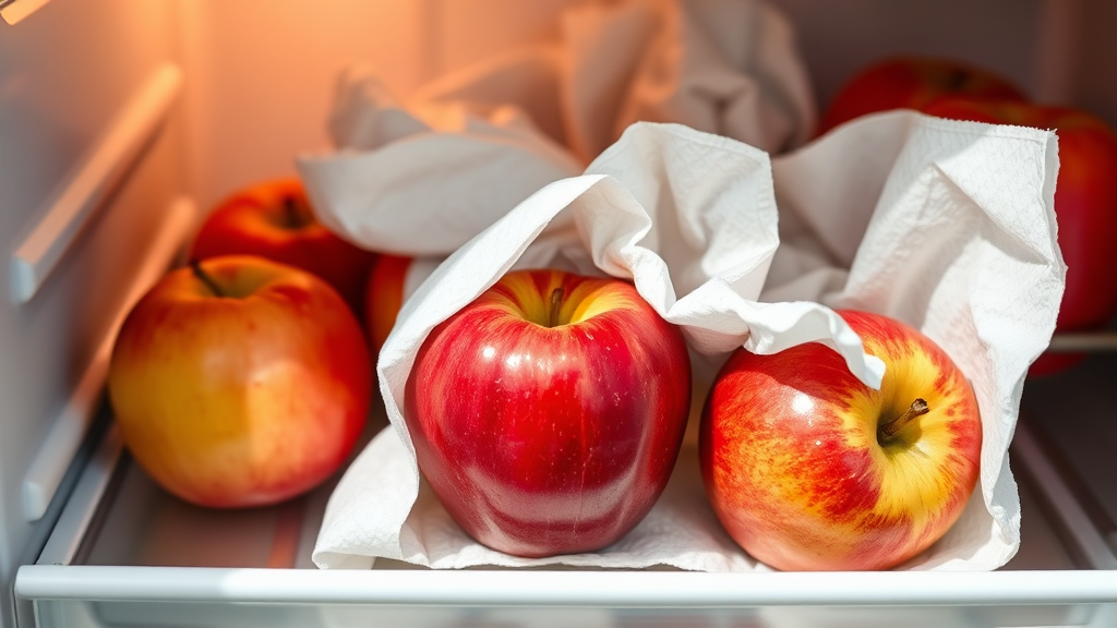 사과 보관 기간, 언제까지 싱싱할까? (realistic 스타일)