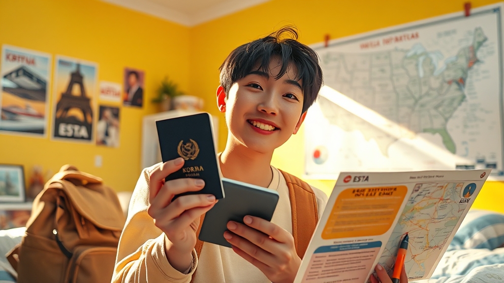 ESTA 신청 자격, 누가 될까요? (realistic 스타일)