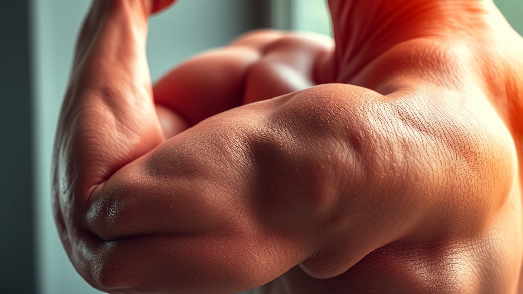 근육 기능 및 이완 효과 (realistic 스타일)