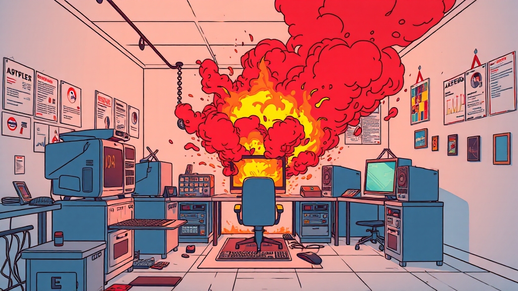 잇따른 화재 발생 (illustration 스타일)