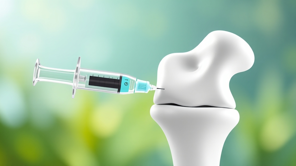 골다공증 주사 종류별 특징 비교 (illustration 스타일)