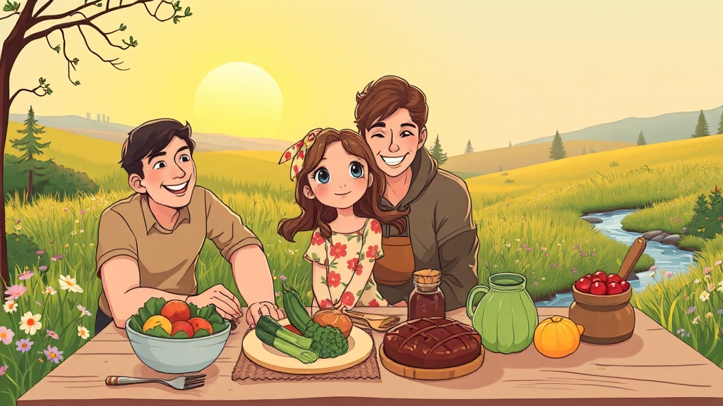 식단 유지 및 관리 방법 (cartoon 스타일)