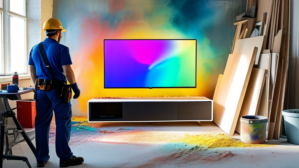 LG TV 액정 파손, 수리 과정 알아보기 (watercolor 스타일)