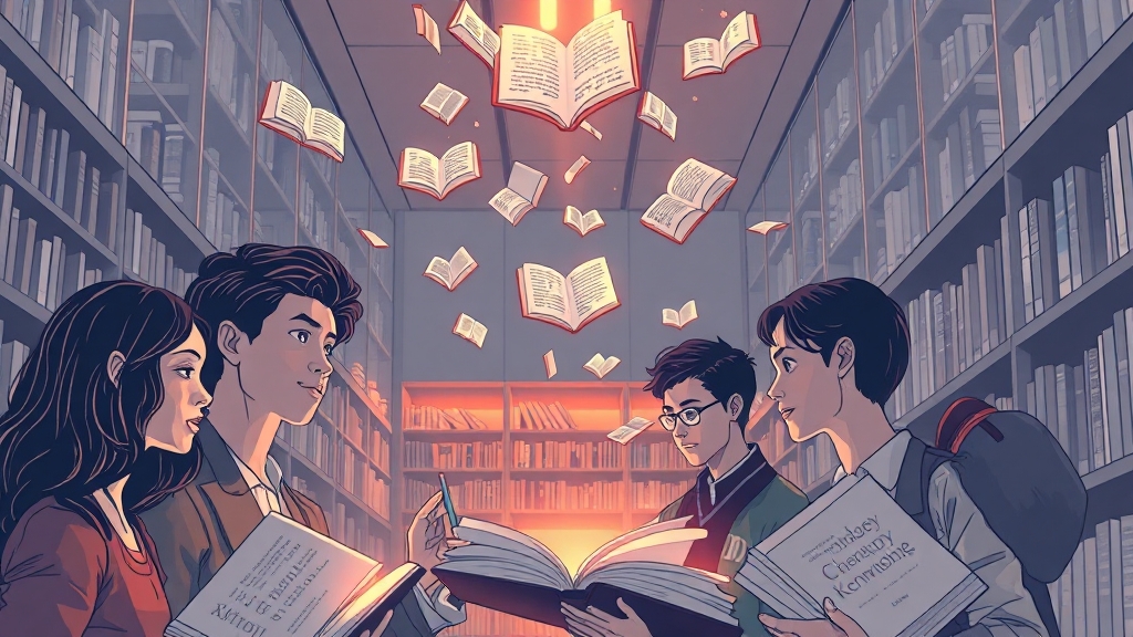 디지털 도서관 자료 이용 방법 (전자책, 논문) (illustration 스타일)