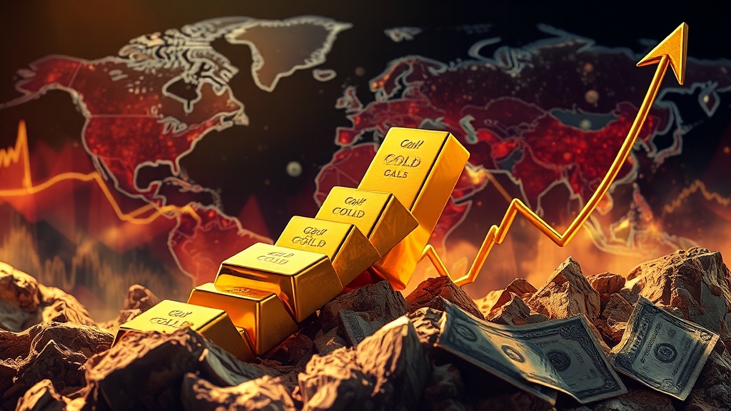 금 가격 상승 요인 분석 (realistic 스타일)