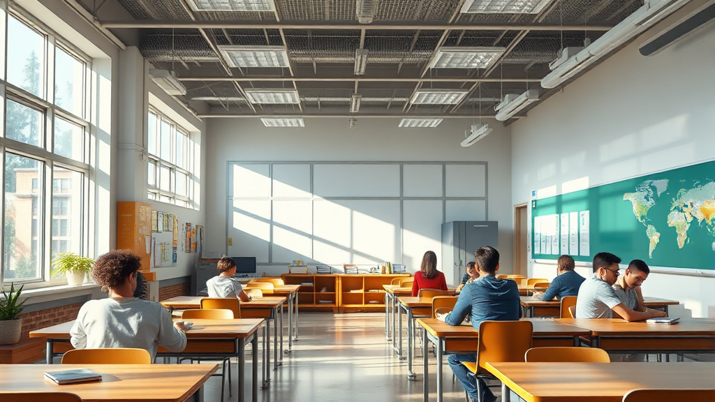 고교학점제 & 5등급제 개요 (realistic 스타일)