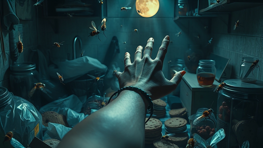 상황별 벌레 꿈 해몽 (realistic 스타일)