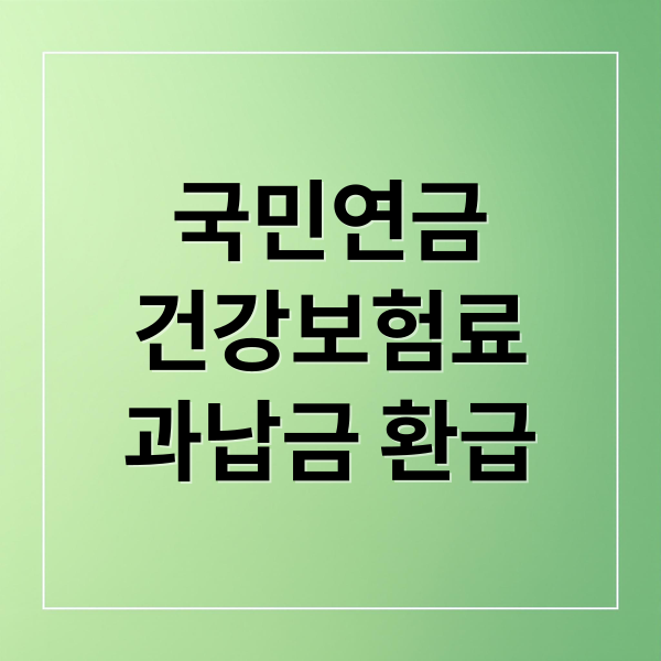 국민연금
건강보험료
과납금 환급 (국민연금 건강보험료 과오납 환급금 조회)