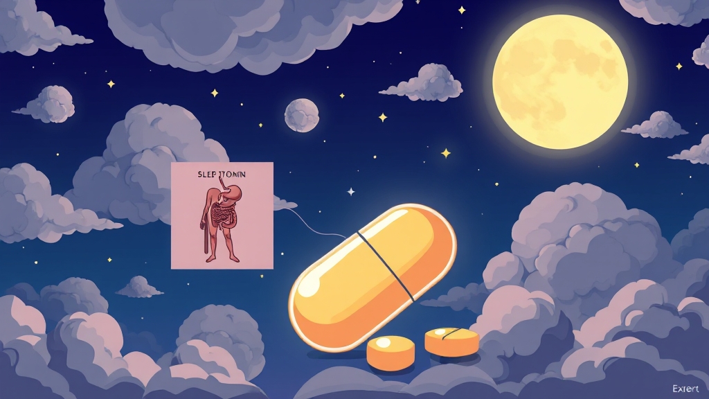 멜라토닌 제품 선택 가이드 (cartoon 스타일)