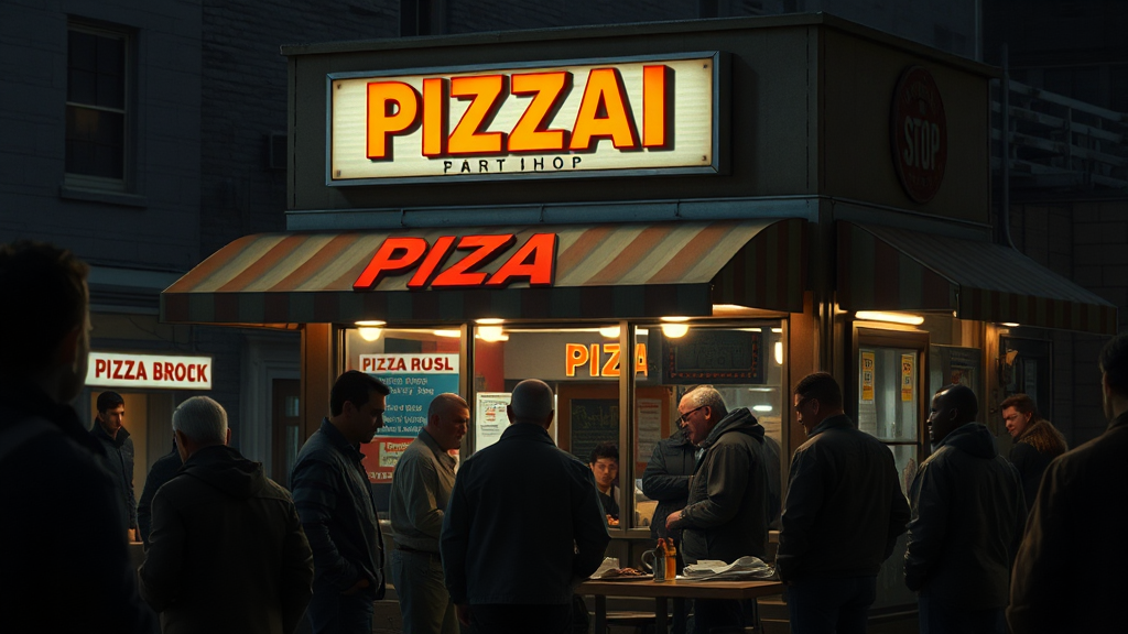 이란 공습과 펜타곤 피자 지수의 연관성 (realistic 스타일)