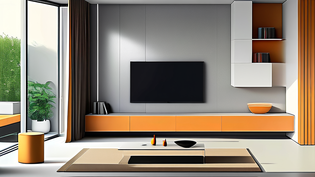 다양한 공간에 적용 가능한 셋톱박스 거치대 활용 사례 (illustration 스타일)