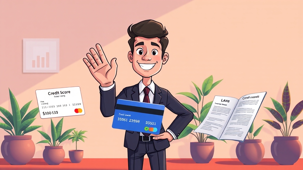 신용점수 관리 시 유의사항 (cartoon 스타일)