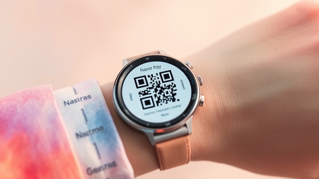 워치7 활용 팁: 네이버페이 연동 (watercolor 스타일)