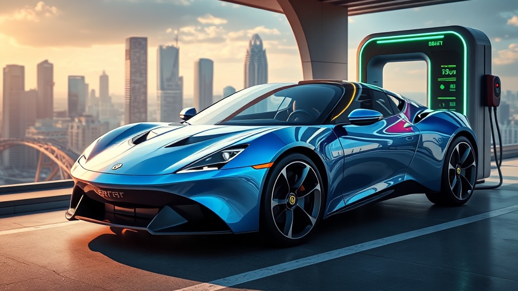 초고속 충전 시간 및 효율적인 충전 방식 (realistic 스타일)