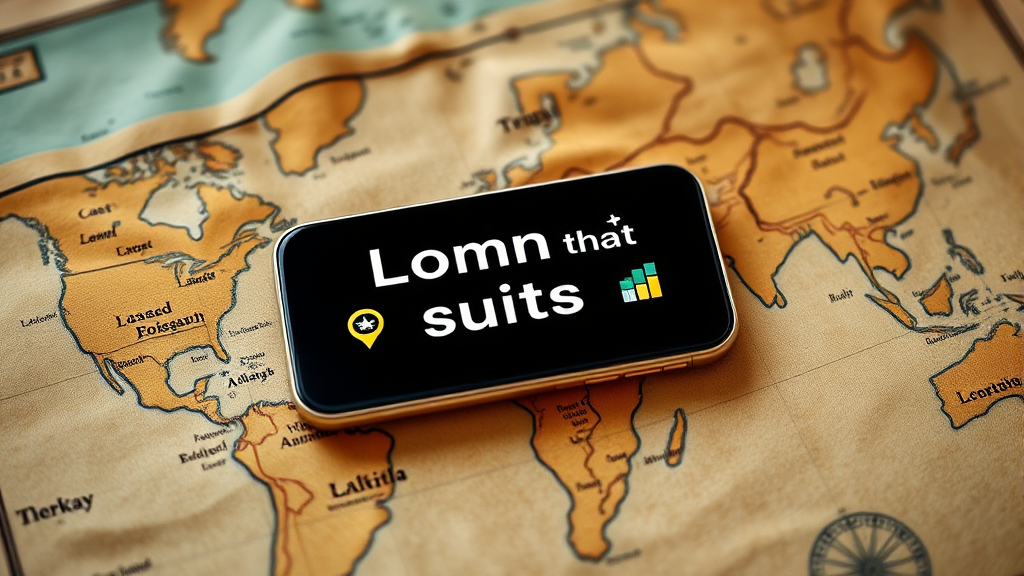 나에게 맞는 모바일 대출 상품 찾기 (realistic 스타일)