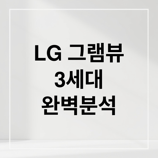 LG 그램뷰
3세대
완벽분석 (LG 그램뷰 3세대 2025)
