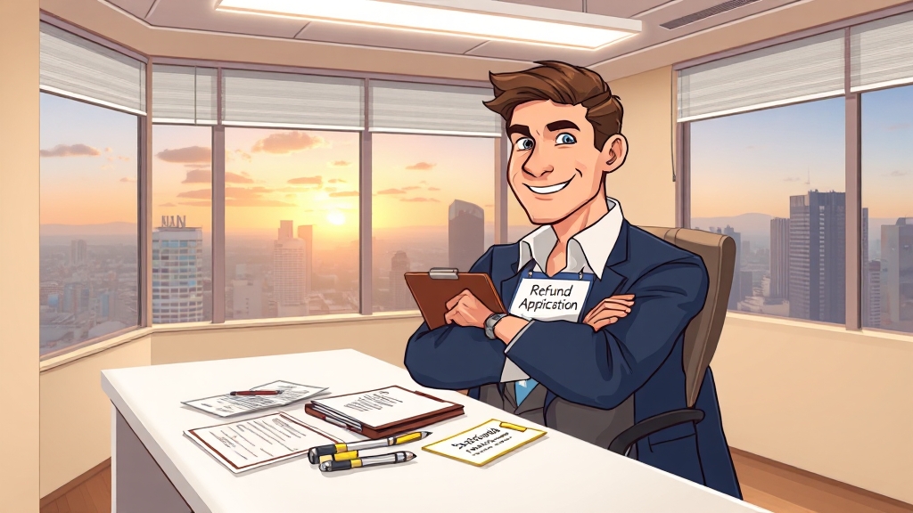 환급 시 주의사항 (cartoon 스타일)