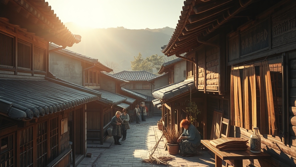 한옥마을, 그 깊은 역사 (realistic 스타일)