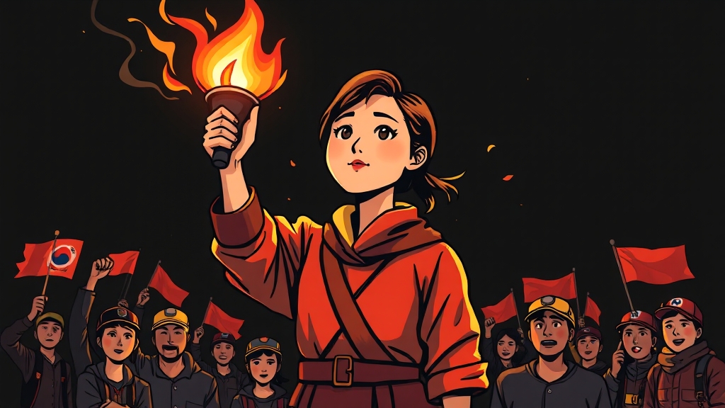 설난영의 삶이 주는 교훈 (cartoon 스타일)