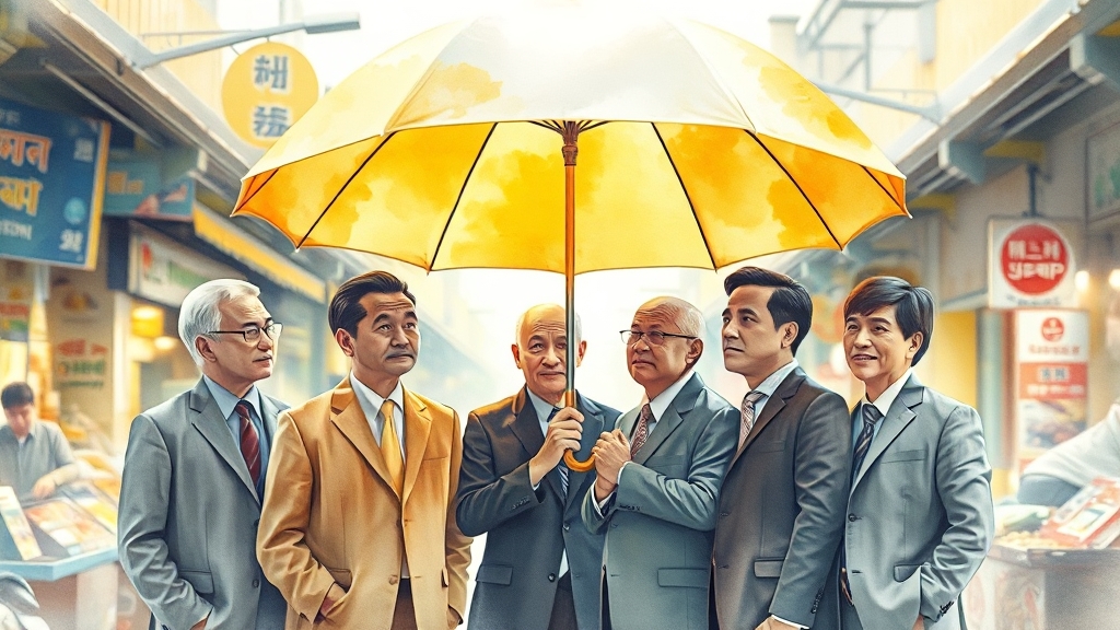 노란우산공제, 왜 필요할까? (watercolor 스타일)