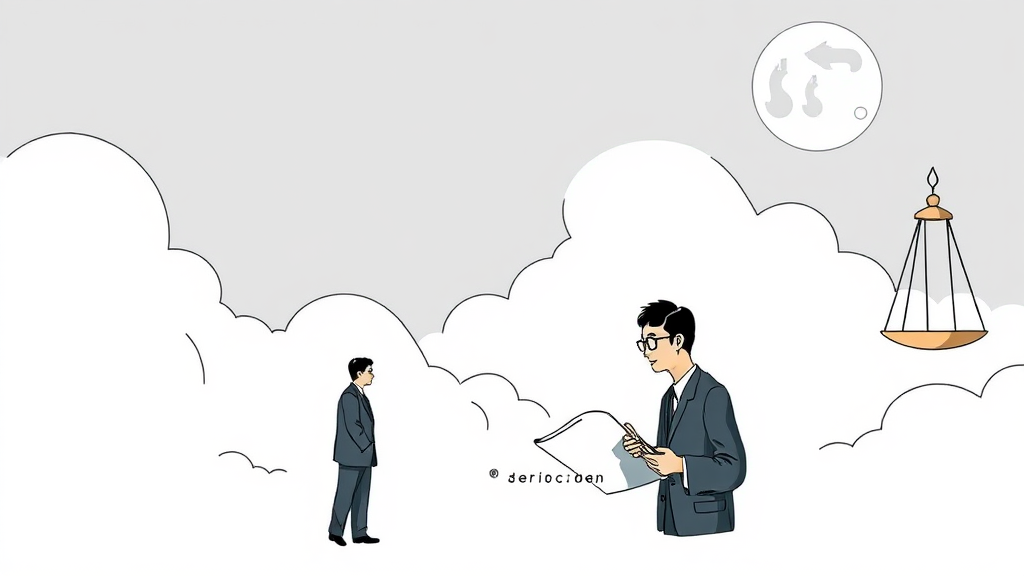 오세용 판사 판결 논란 (illustration 스타일)