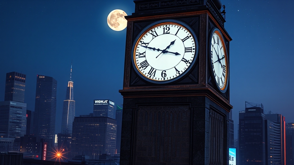 이용 시간 & 점검 시간 안내 (realistic 스타일)