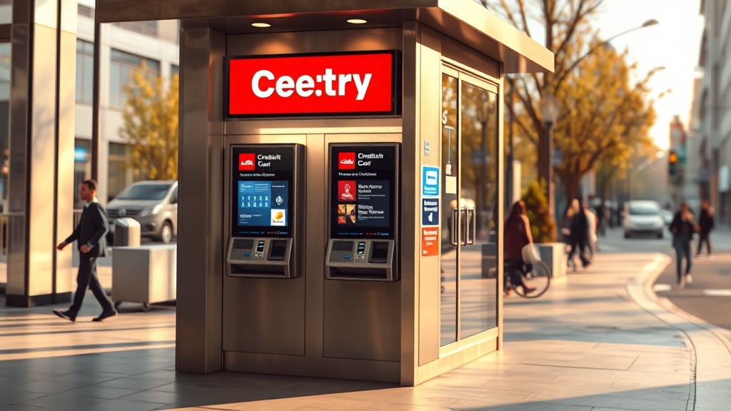 신형 키오스크, 주요 기능은? (realistic 스타일)