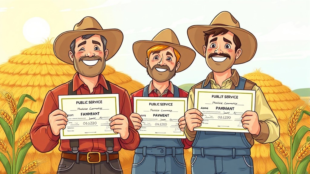 얼마나 받을 수 있나요? 공익직불금 종류별 지원 금액 (illustration 스타일)