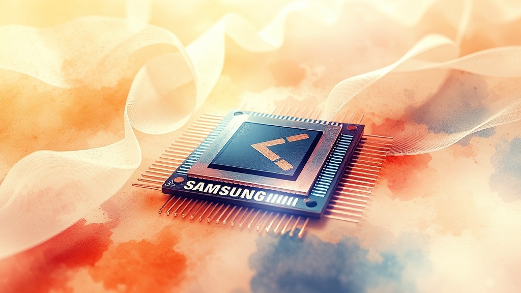 파운드리 시장 경쟁: 삼성전자의 전략과 과제 (watercolor 스타일)