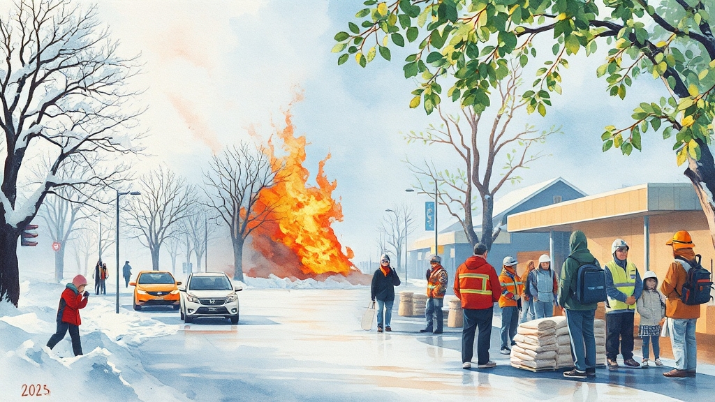 계절별 재난, 어떻게 대비할까요? (watercolor 스타일)