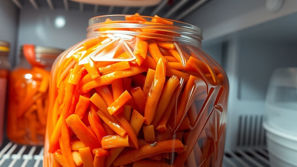 석박지 숙성 및 보관: 신선함 유지 (realistic 스타일)