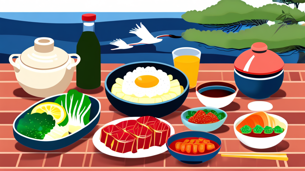 제주 전통 밥상의 매력: 제주인의 밥상에서 만나는 로컬 푸드 (illustration 스타일)