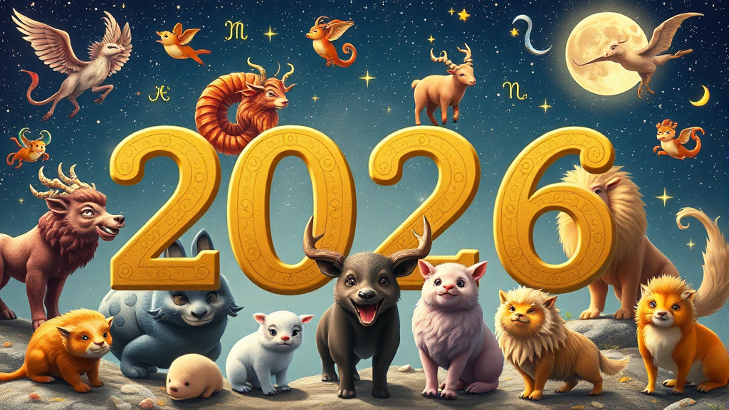 2026년 띠별 운세 (realistic 스타일)