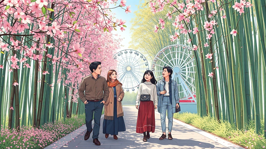 태화강 국가정원: 자연 속 힐링 명소 (illustration 스타일)