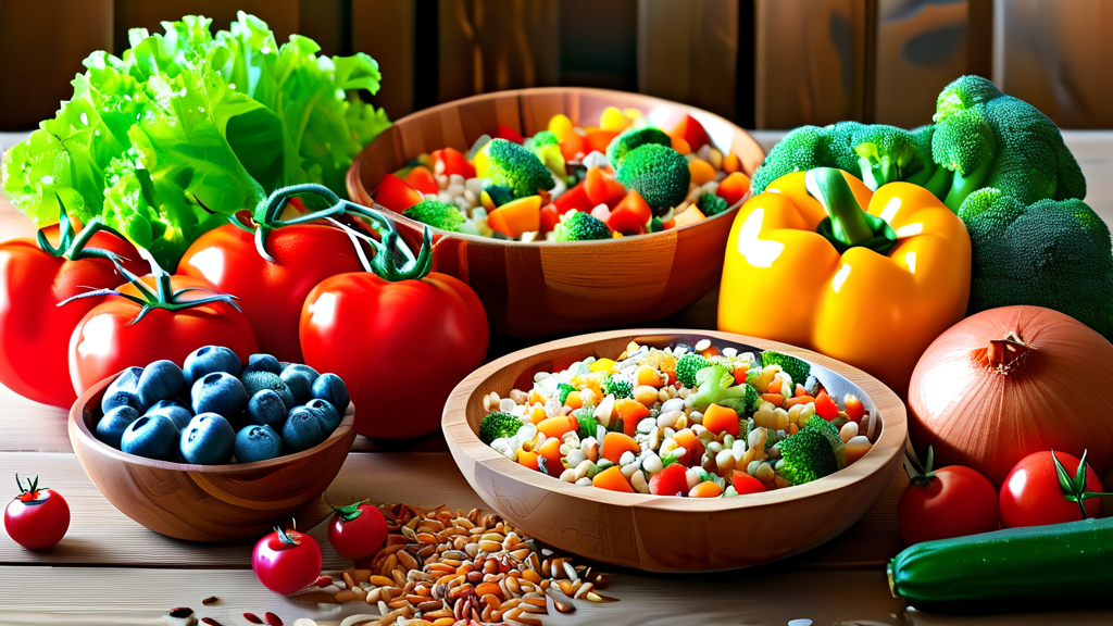 건강한 식습관으로 혈당 조절하기 (realistic 스타일)